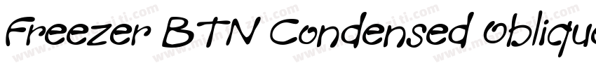 Freezer BTN Condensed Oblique字体转换